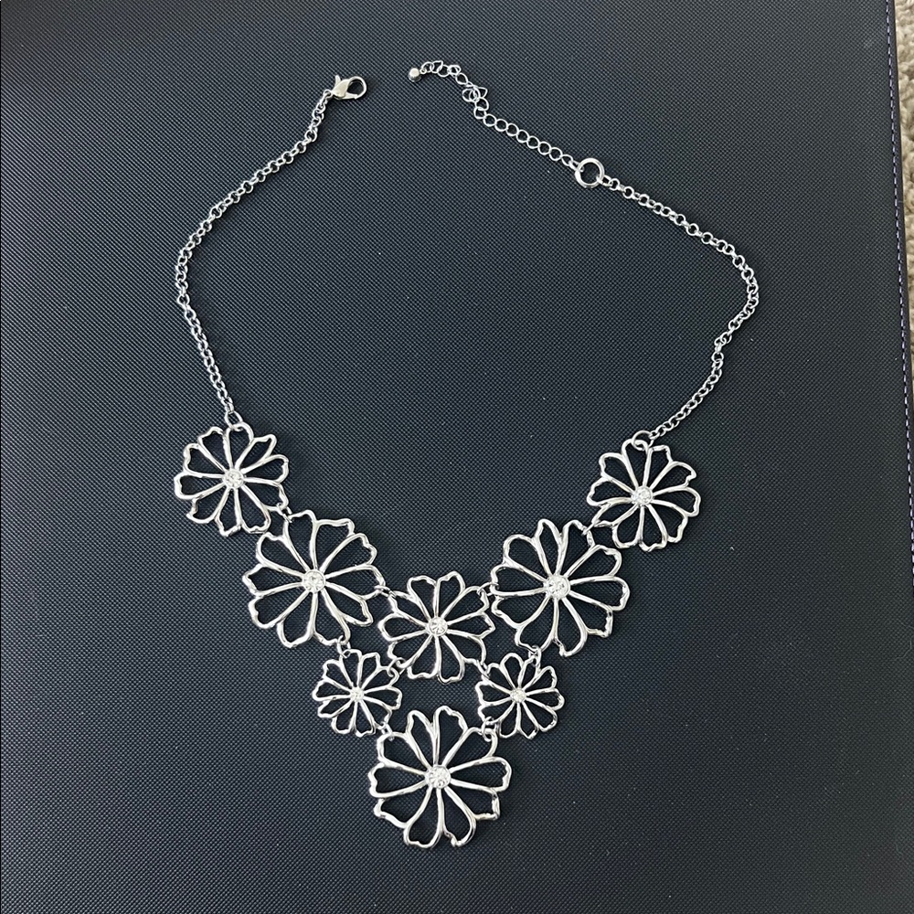 Elegant Silver Statement Necklace